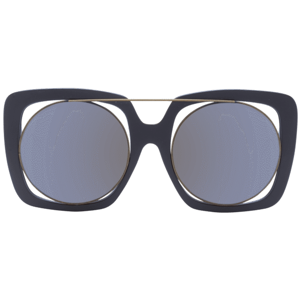 Yohji Yamamoto Sonnenbrille YY7009 53115 – Frontansicht mit Monel Rahmen und Grau Gläsern