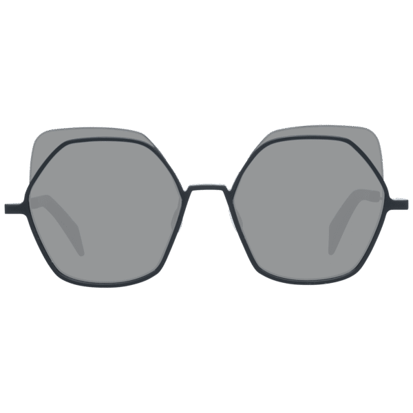 Yohji Yamamoto Sonnenbrille YY7031 52031 – Frontansicht mit Metall & Kunststoff Rahmen und Grau Gläsern