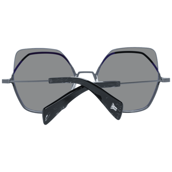 Rückansicht der Yohji Yamamoto Sonnenbrille YY7031 52031 – Metall & Kunststoff Rahmen