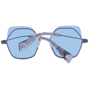 Rückansicht der Yohji Yamamoto Sonnenbrille YY7031 52902 – Metall & Kunststoff Rahmen