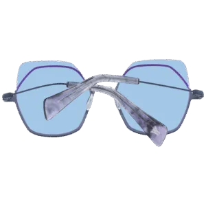 Rückansicht der Yohji Yamamoto Sonnenbrille YY7031 52902 – Metall & Kunststoff Rahmen