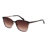 Ted Baker Quadrat Sonnenbrille TB1563 53004 in Schwarz – 45° Seitenansicht