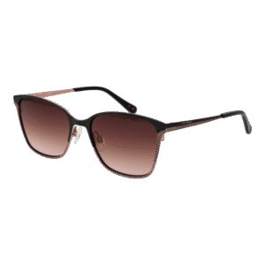 Ted Baker Quadrat Sonnenbrille TB1563 53004 in Schwarz – 45° Seitenansicht