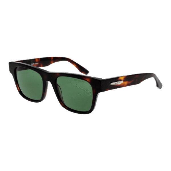 Trussardi Quadrat Sonnenbrille TSM9005 52G21 in Braun – 45° Seitenansicht