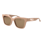Trussardi Quadrat Sonnenbrille TSW9012 55D01 in Beige – 45° Seitenansicht