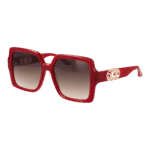 Trussardi Quadrat Sonnenbrille TSW9014 56T01 in Rot – 45° Seitenansicht