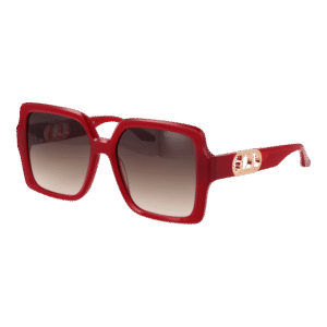 Trussardi Quadrat Sonnenbrille TSW9014 56T01 in Rot – 45° Seitenansicht