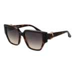 Trussardi Quadrat Sonnenbrille TSW9023 55G21 in Braun – 45° Seitenansicht