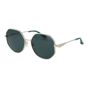 Trussardi Geometric Sonnenbrille TSW3012 5603B in Silber – 45° Seitenansicht