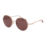 Trussardi Panto Sonnenbrille TSW3011 5605A in Gold – 45° Seitenansicht