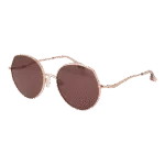 Trussardi Panto Sonnenbrille TSW3011 5605A in Gold – 45° Seitenansicht