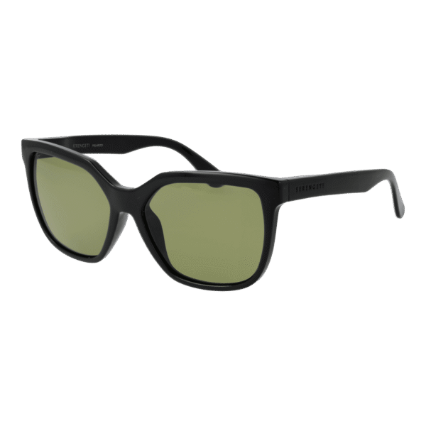Serengeti Quadrat Sonnenbrille SS536002 in Schwarz – 45° Seitenansicht