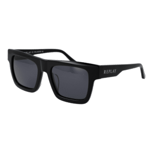 Replay Rechteck Sonnenbrille RY634 52S01 in Schwarz – 45° Seitenansicht