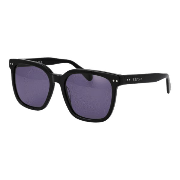 Replay Quadrat Sonnenbrille RY667S 56R01 in Schwarz – 45° Seitenansicht
