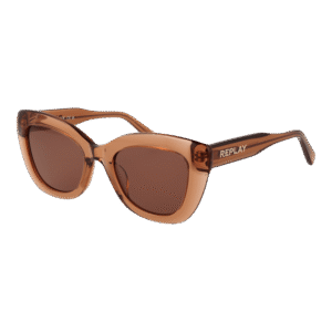 Replay Katzenaugen Sonnenbrille RY676S 52H01 in Beige – 45° Seitenansicht