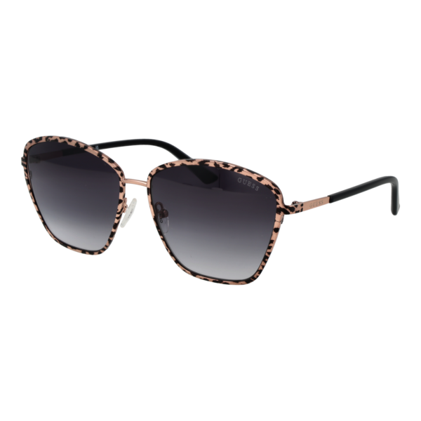 Guess Quadrat Sonnenbrille GU7848 6028B in Rosé Gold – 45° Seitenansicht