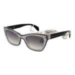 Guess Katzenaugen Sonnenbrille GU7873 5301B in Schwarz – 45° Seitenansicht