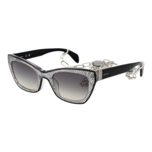Guess Katzenaugen Sonnenbrille GU7873 5301B in Schwarz – 45° Seitenansicht