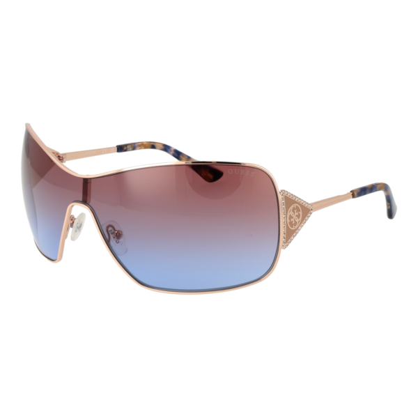 Guess Monoscheibe Sonnenbrille GU7876 0032F in Gold – 45° Seitenansicht