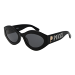 Pucci Katzenaugen Sonnenbrille EP0208 5401A in Schwarz – 45° Seitenansicht