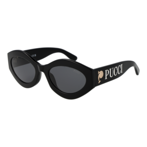 Pucci Katzenaugen Sonnenbrille EP0208 5401A in Schwarz – 45° Seitenansicht