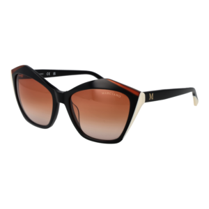 Marciano by Guess Schmetterling Sonnenbrille GM0832 5905F in Schwarz – 45° Seitenansicht
