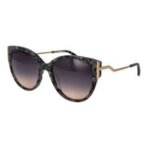 Marciano by Guess Schmetterling Sonnenbrille GM0834 5620B in Schwarz – 45° Seitenansicht