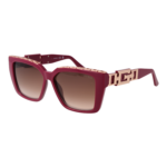 Guess Quadrat Sonnenbrille GU7915 5569G in Lila – 45° Seitenansicht