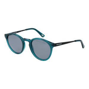 Skechers Rund Sonnenbrille SE6284 4889D in Türkis – 45° Seitenansicht