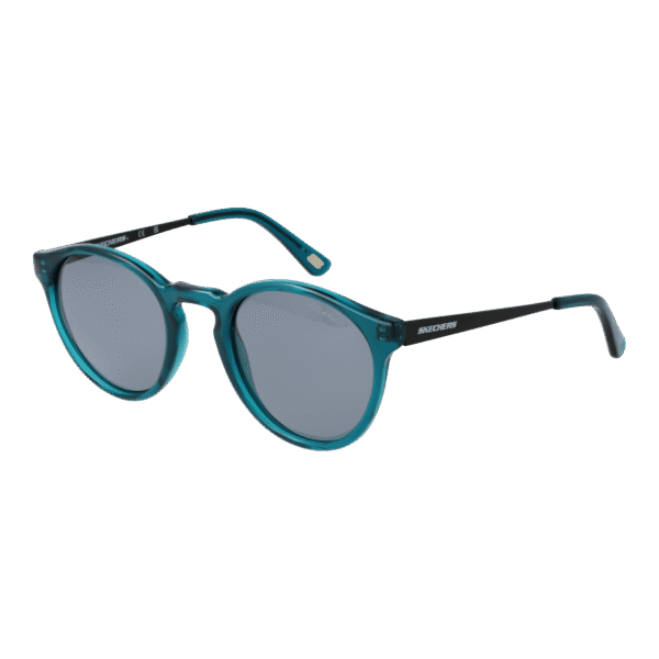 Skechers Rund Sonnenbrille SE6284 4889D in Türkis – 45° Seitenansicht