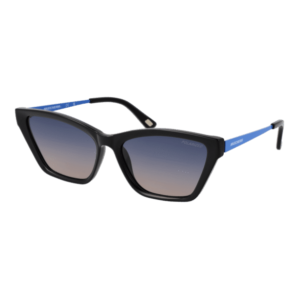 Skechers Katzenaugen Sonnenbrille SE6286 5601D in Schwarz – 45° Seitenansicht