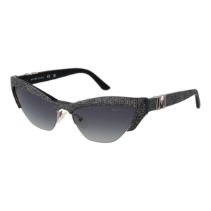 Marciano by Guess Katzenaugen Sonnenbrille GM00006 5901B in Schwarz – 45° Seitenansicht