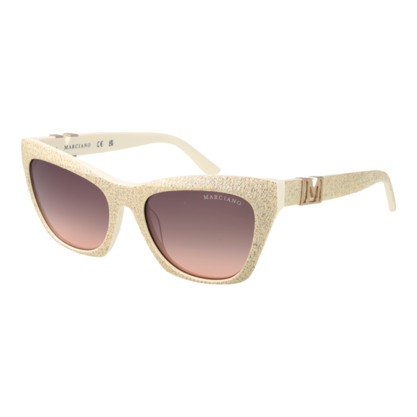 Marciano by Guess Katzenaugen Sonnenbrille GM00008 5425F in Creme – 45° Seitenansicht