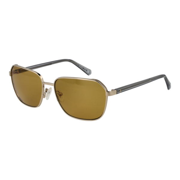 Guess Sonnenbrille GU00117 5932E – 45° Seitenansicht Guess Rechteck Sonnenbrille GU00117 5932E in Gold – 45° Seitenansicht
