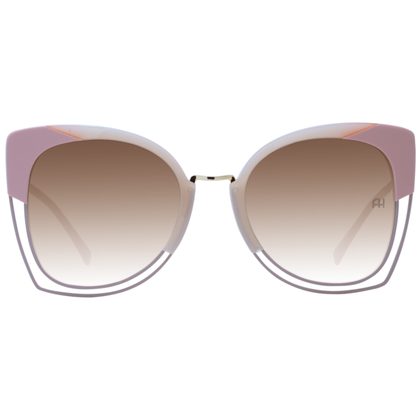 Ana Hickmann Sonnenbrille AH3181 55P01 – Frontansicht mit Azetat Rahmen und Braun Gläsern
