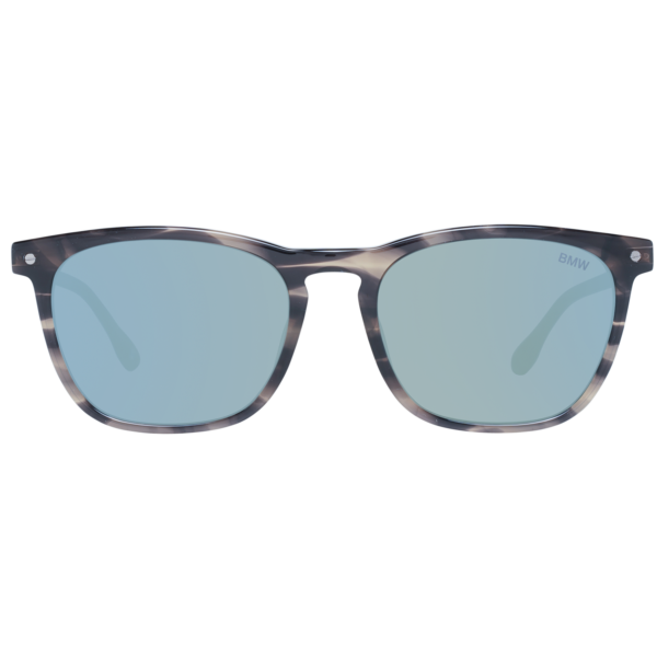 BMW Sonnenbrille BW0024 5520Q – Frontansicht mit Kunststoff Rahmen und Grau Gläsern