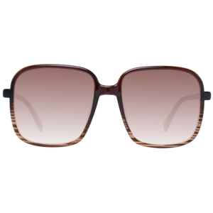 Guess Sonnenbrille GF6146 5745F – Frontansicht mit Kunststoff Rahmen und Braun Gläsern