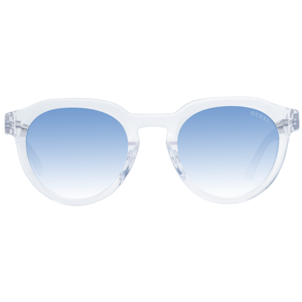 Guess Sonnenbrille GU00063 5026W – Frontansicht mit Kunststoff Rahmen und Blau Gläsern