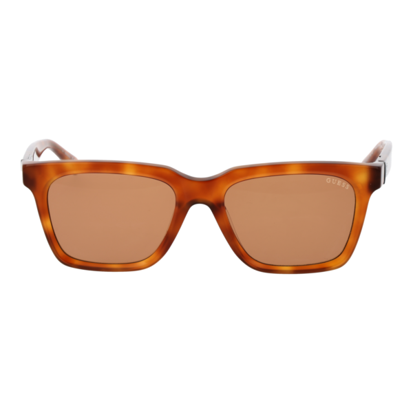 Guess Sonnenbrille GU00064 5356E – Frontansicht mit Kunststoff Rahmen und Orange Gläsern