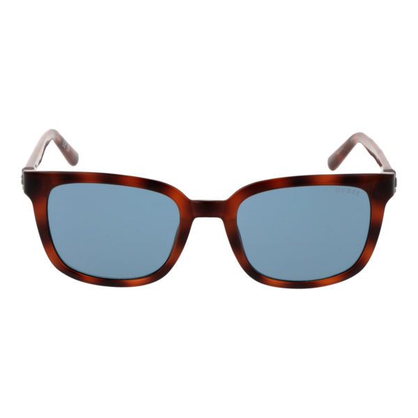 Guess Sonnenbrille GU00065 5353V – Frontansicht mit Kunststoff Rahmen und Blau Gläsern
