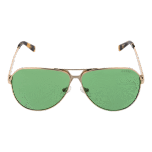 Guess Sonnenbrille GU00069 6132N – Frontansicht mit Metall Rahmen und Grün Gläsern