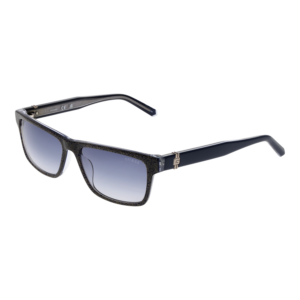 Guess Rechteck Sonnenbrille GU00074 5592W in Blau – 45° Seitenansicht