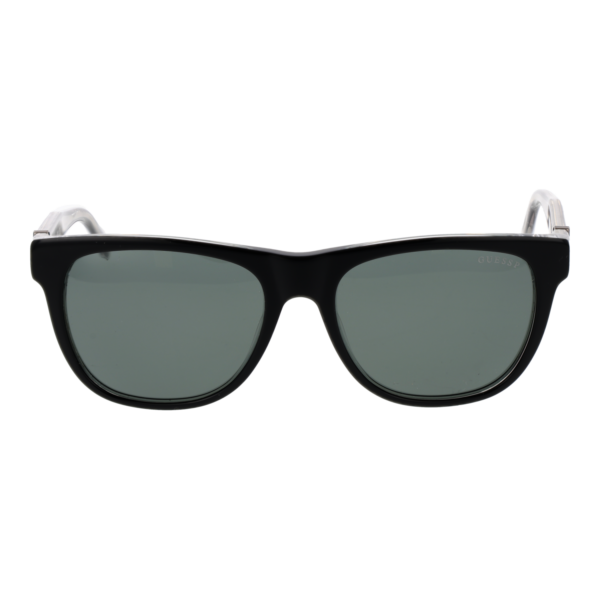 Guess Sonnenbrille GU00075 5401R – Frontansicht mit Azetat Rahmen und Grün Gläsern