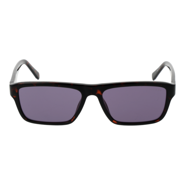 Guess Sonnenbrille GU00085 5552Y – Frontansicht mit Kunststoff Rahmen und Lila Gläsern