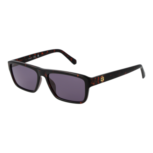 Guess Rechteck Sonnenbrille GU00085 5552Y in Braun – 45° Seitenansicht
