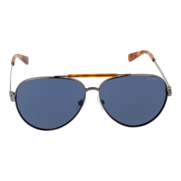 Guess Sonnenbrille GU5209 6108V – Frontansicht mit Metall Rahmen und Blau Gläsern