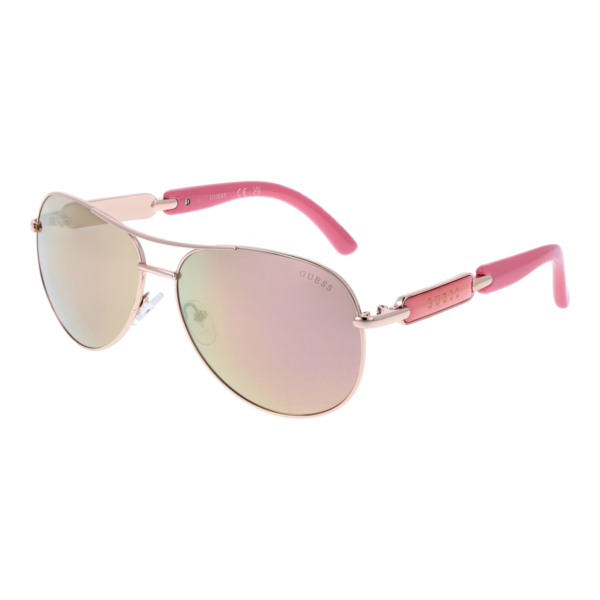 Guess Pilotenbrille Sonnenbrille GU7295 6028G in Rosé Gold – 45° Seitenansicht