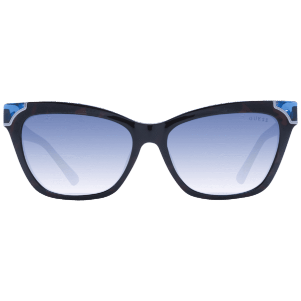 Guess Sonnenbrille GU7840 5753W – Frontansicht mit Kunststoff Rahmen und Blau Gläsern