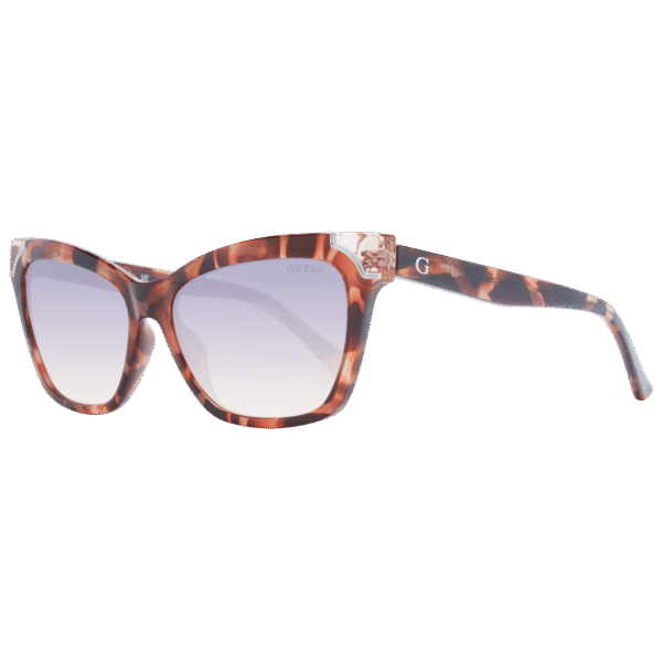 Guess Katzenaugen Sonnenbrille GU7840 5756B in Braun – 45° Seitenansicht