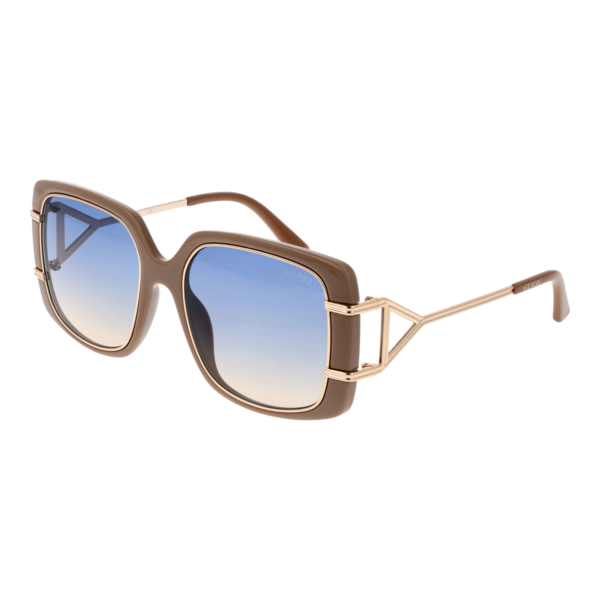 Guess Quadrat Sonnenbrille GU7854 5757W in Braun – 45° Seitenansicht